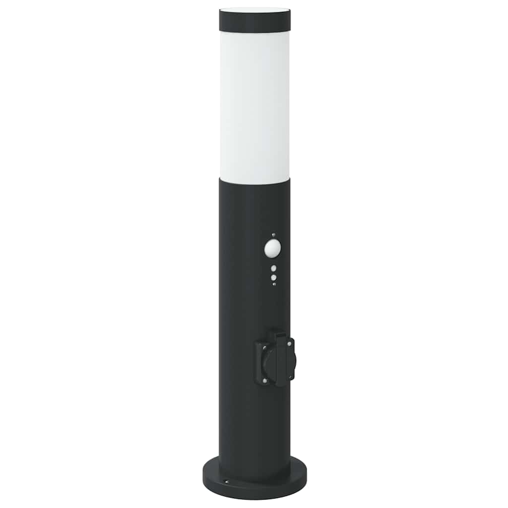 Bolderverlichting met sensor en stopcontact 50 cm roestvrij staal IP44 is nu te koop bij PeponiXL, paradijselijk wonen!