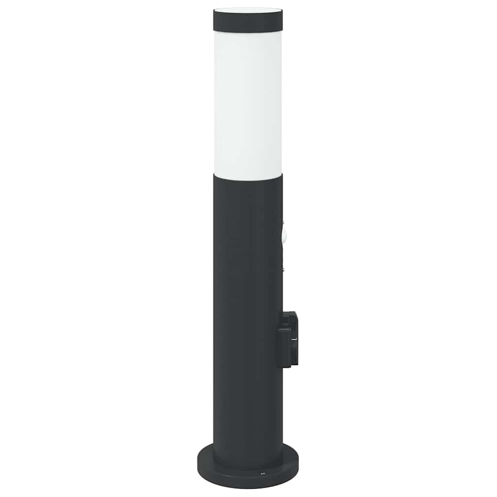 Bolderverlichting met sensor en stopcontact 50 cm roestvrij staal IP44 is nu te koop bij PeponiXL, paradijselijk wonen!