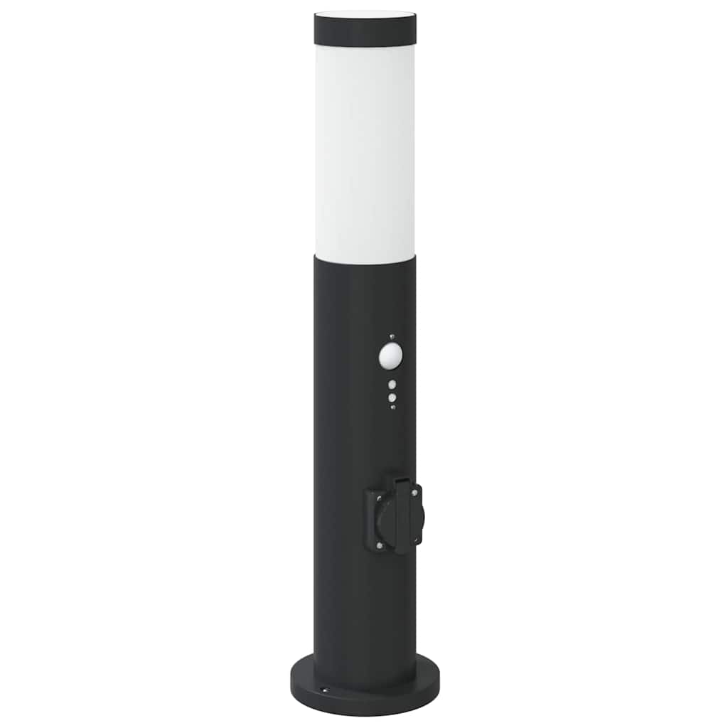 Bolderverlichting met sensor en stopcontact 3 stuks 50 cm roestvrij staal IP44 is nu te koop bij PeponiXL, paradijselijk wonen!