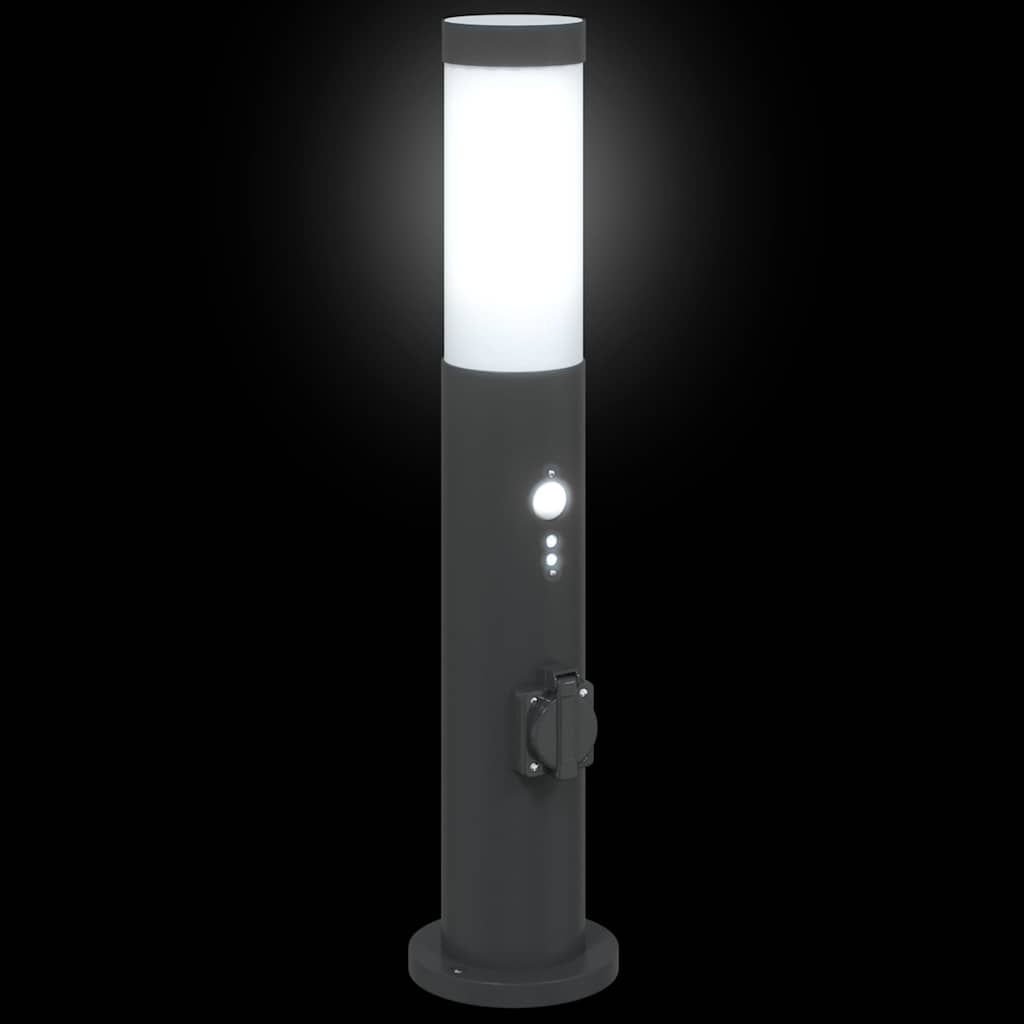 Bolderverlichting met sensor en stopcontact 3 stuks 50 cm roestvrij staal IP44 is nu te koop bij PeponiXL, paradijselijk wonen!