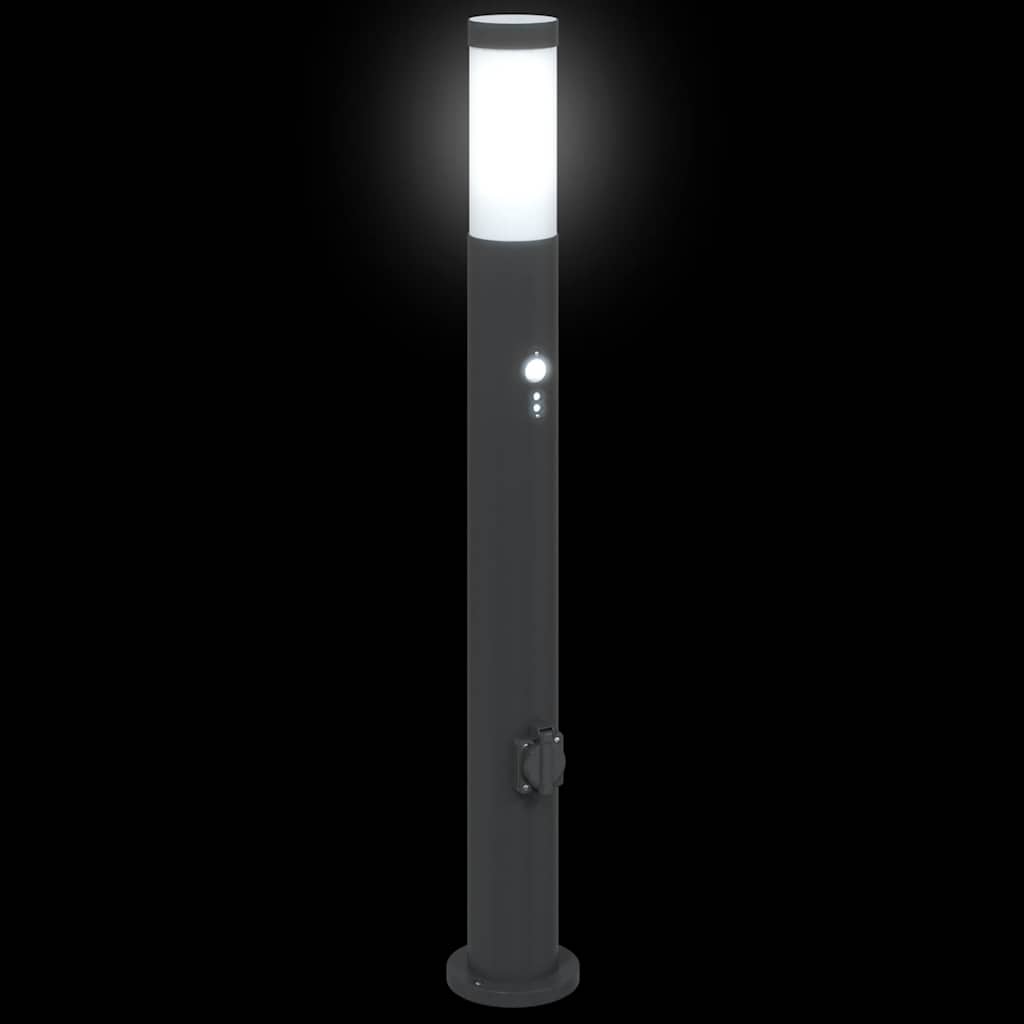 Bolderarmatuur met sensor en stopcontact 80 cm roestvrij staal IP44 is nu te koop bij PeponiXL, paradijselijk wonen!