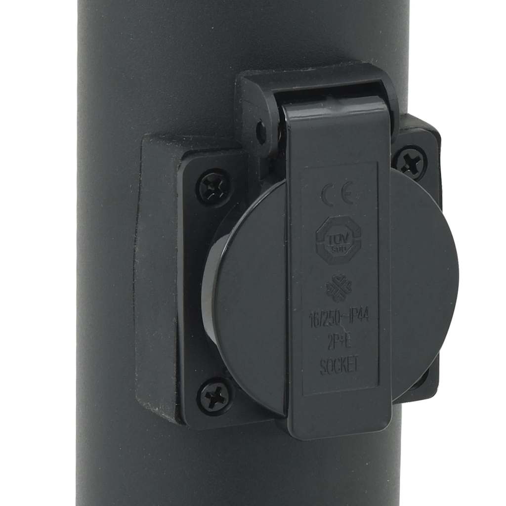 Bolderverlichting met sensor en stopcontact 3 stuks 80 cm roestvrij staal IP44 is nu te koop bij PeponiXL, paradijselijk wonen!