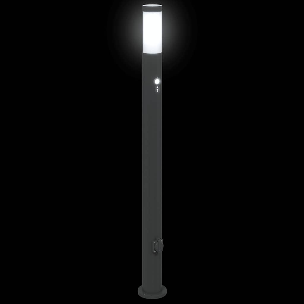 Bolderarmatuur met sensor en stopcontact 110 cm roestvrij staal IP44 is nu te koop bij PeponiXL, paradijselijk wonen!