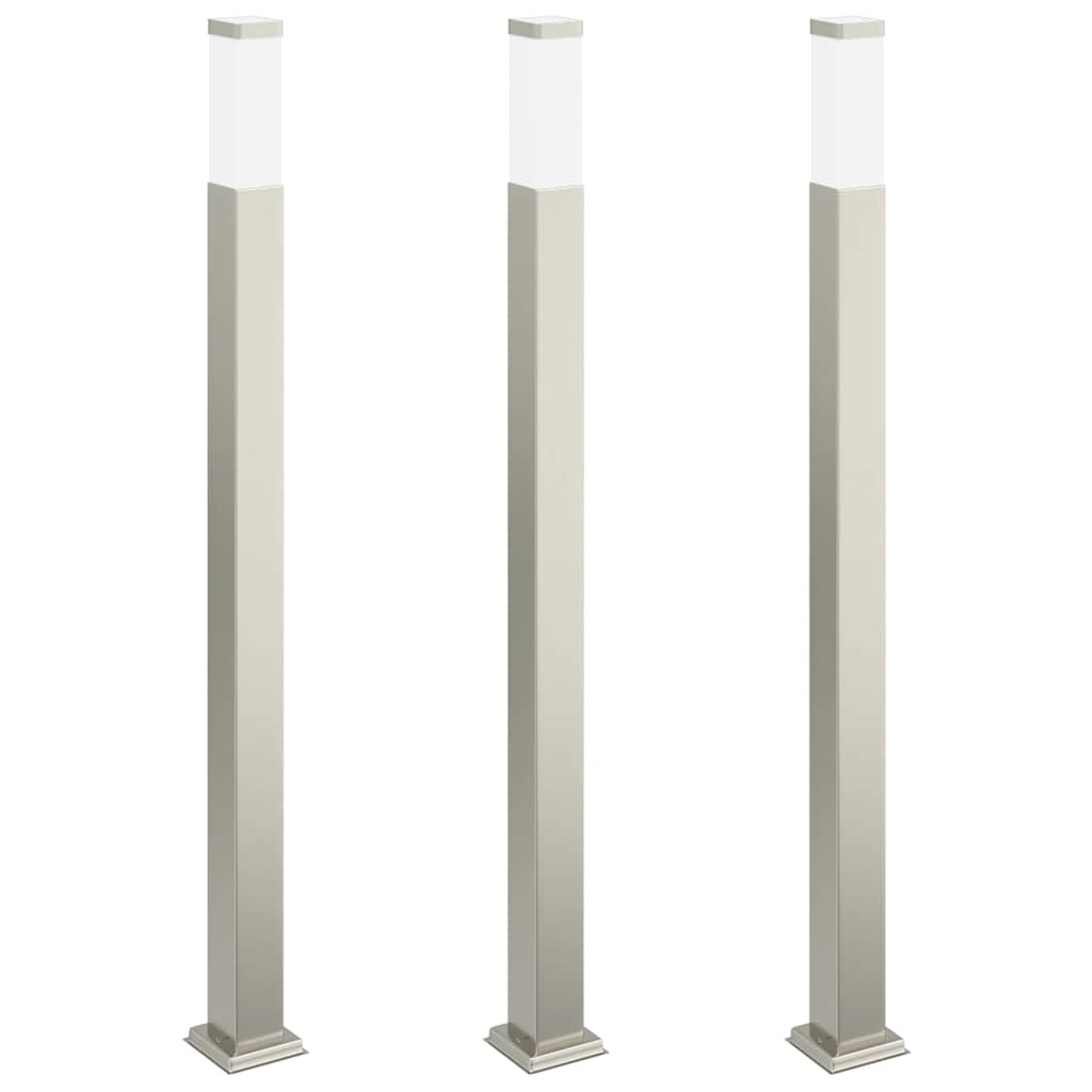 Bolderverlichting 3 stuks 110 cm RVS IP44 is nu te koop bij PeponiXL, paradijselijk wonen!