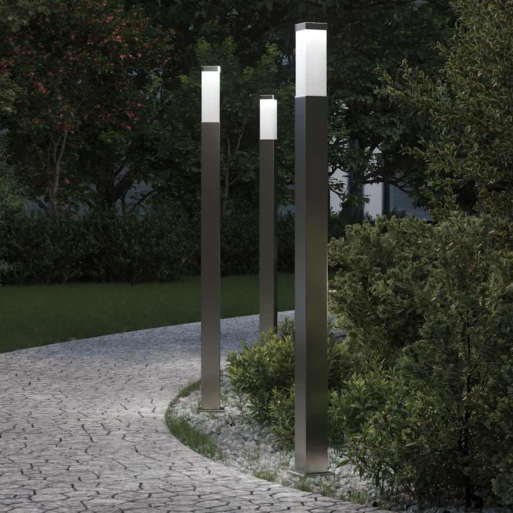 Bolderverlichting 3 stuks 110 cm RVS IP44 is nu te koop bij PeponiXL, paradijselijk wonen!