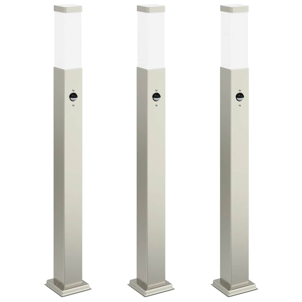 Bolderverlichting met sensor 3 stuks 80 cm RVS IP44 is nu te koop bij PeponiXL, paradijselijk wonen!