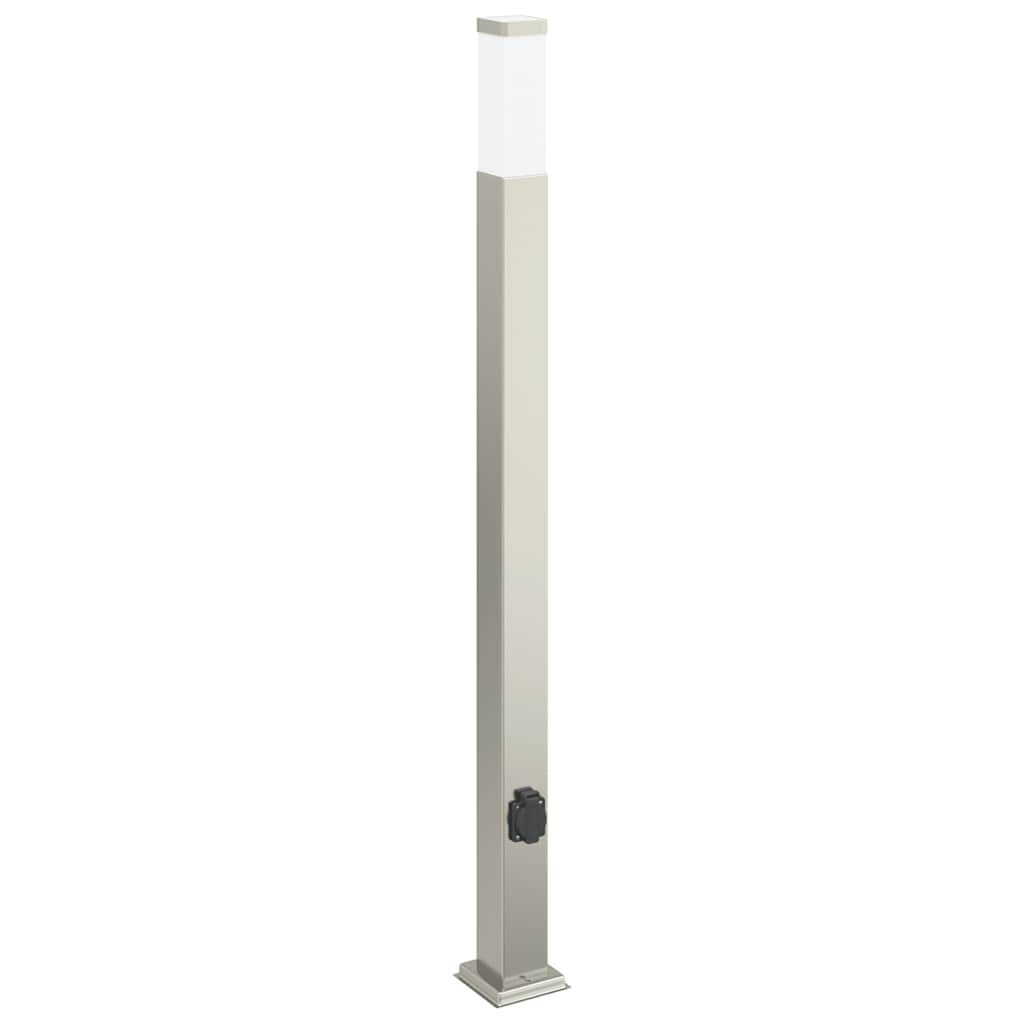 Bolderverlichting met stopcontact 3 stuks 110 cm RVS IP44 is nu te koop bij PeponiXL, paradijselijk wonen!