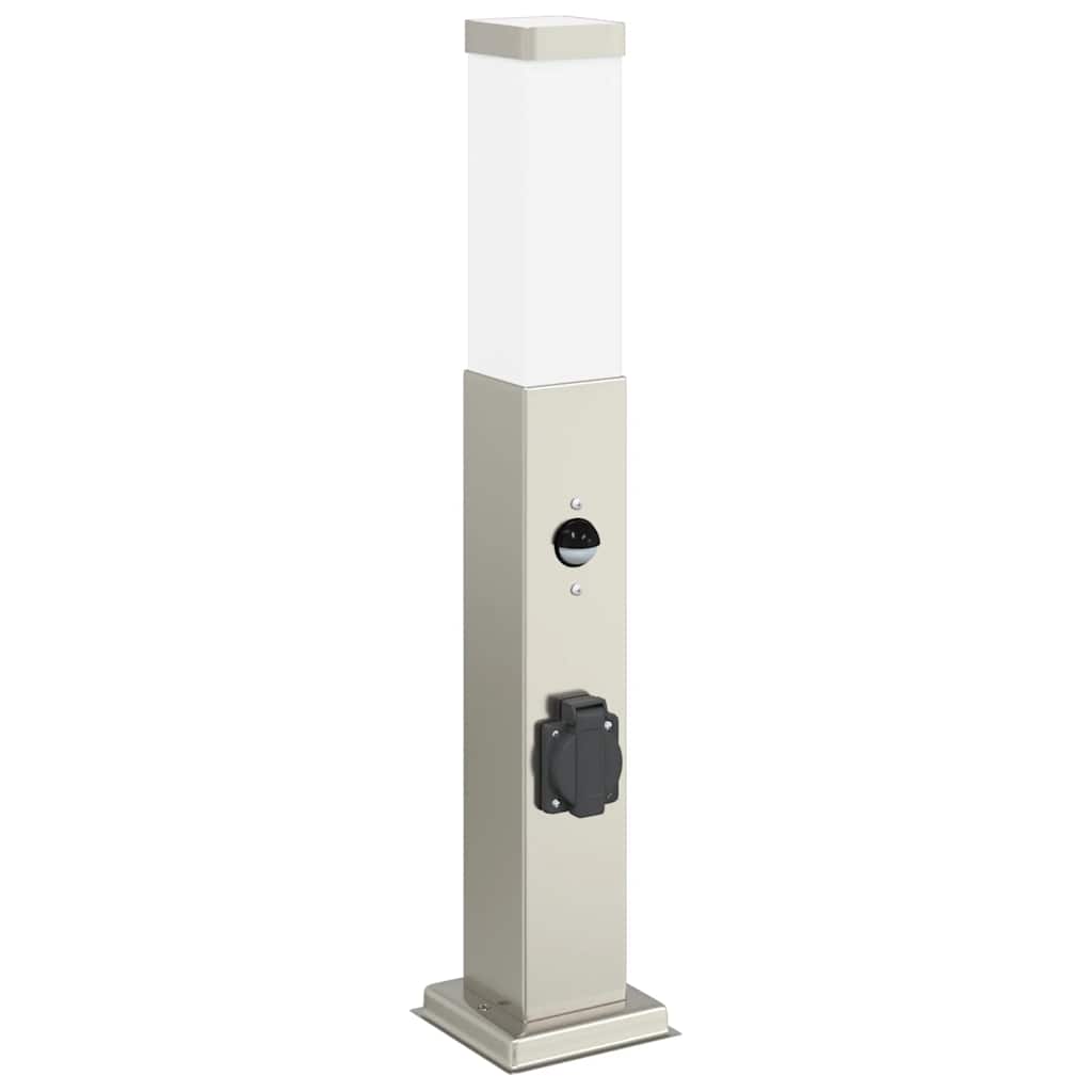 Bolderverlichting met sensor en stopcontact 3 stuks 50 cm roestvrij staal IP44 is nu te koop bij PeponiXL, paradijselijk wonen!