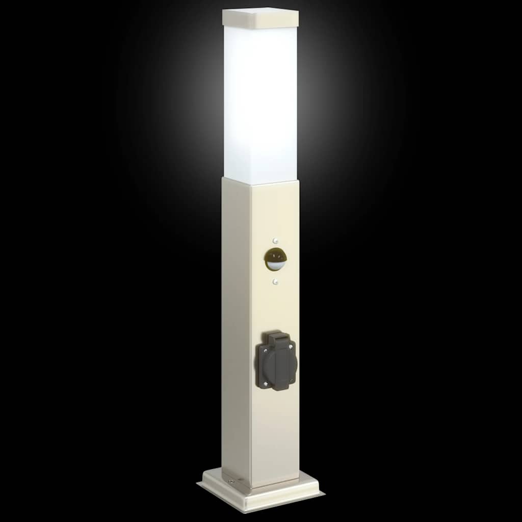 Bolderverlichting met sensor en stopcontact 3 stuks 50 cm roestvrij staal IP44 is nu te koop bij PeponiXL, paradijselijk wonen!