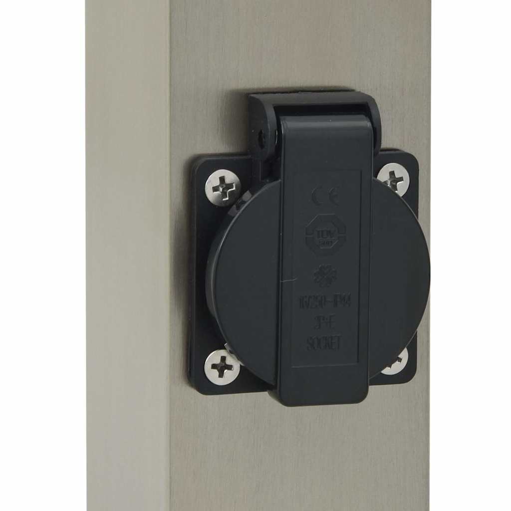 Bolderverlichting met sensor en stopcontact 3 stuks 80 cm roestvrij staal IP44 is nu te koop bij PeponiXL, paradijselijk wonen!