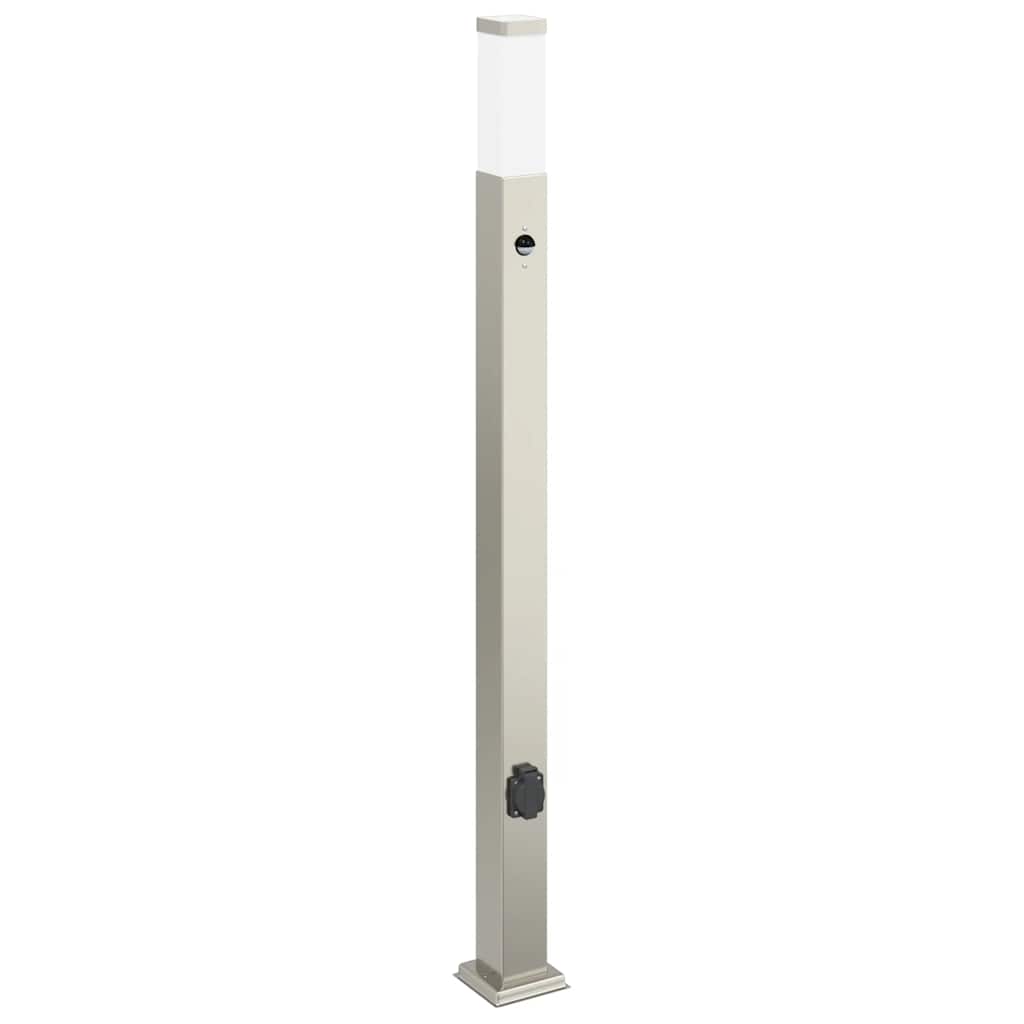 Bolderarmatuur met sensor en stopcontact 110 cm roestvrij staal IP44 is nu te koop bij PeponiXL, paradijselijk wonen!