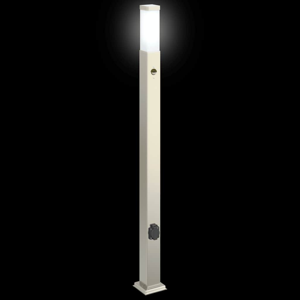 Bolderarmatuur met sensor en stopcontact 110 cm roestvrij staal IP44 is nu te koop bij PeponiXL, paradijselijk wonen!