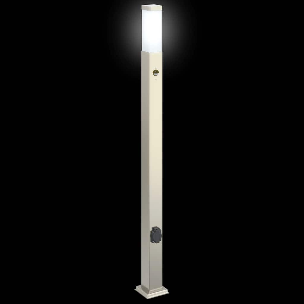 Bolderverlichting met sensor en stopcontact 3 stuks 110 cm roestvrij staal IP44 is nu te koop bij PeponiXL, paradijselijk wonen!