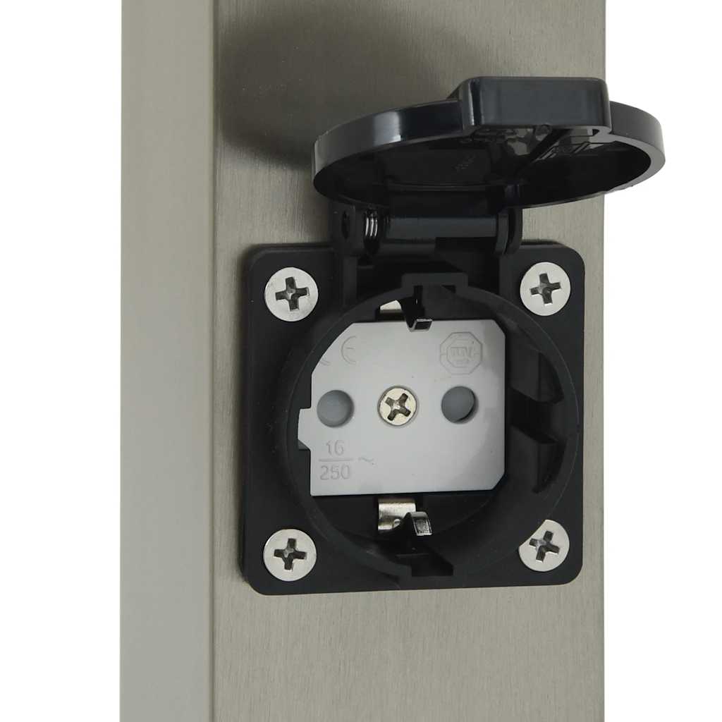 Bolderverlichting met sensor en stopcontact 3 stuks 110 cm roestvrij staal IP44 is nu te koop bij PeponiXL, paradijselijk wonen!
