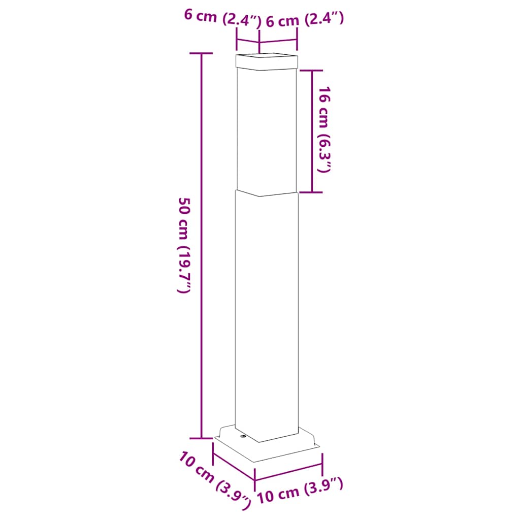 Bolderverlichting 50 cm Zwart IP44 is nu te koop bij PeponiXL, paradijselijk wonen!
