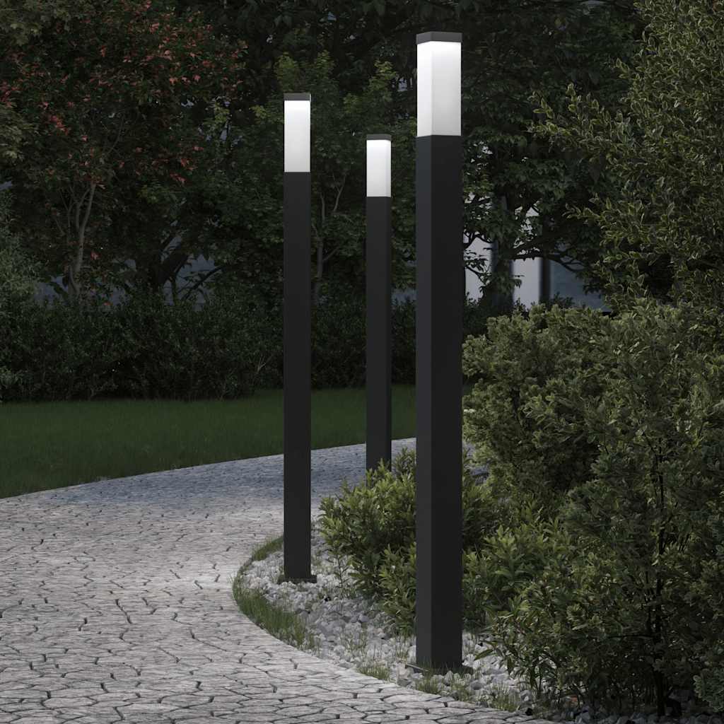 Bolderverlichting 3 stuks 110 cm Zwart IP44 is nu te koop bij PeponiXL, paradijselijk wonen!