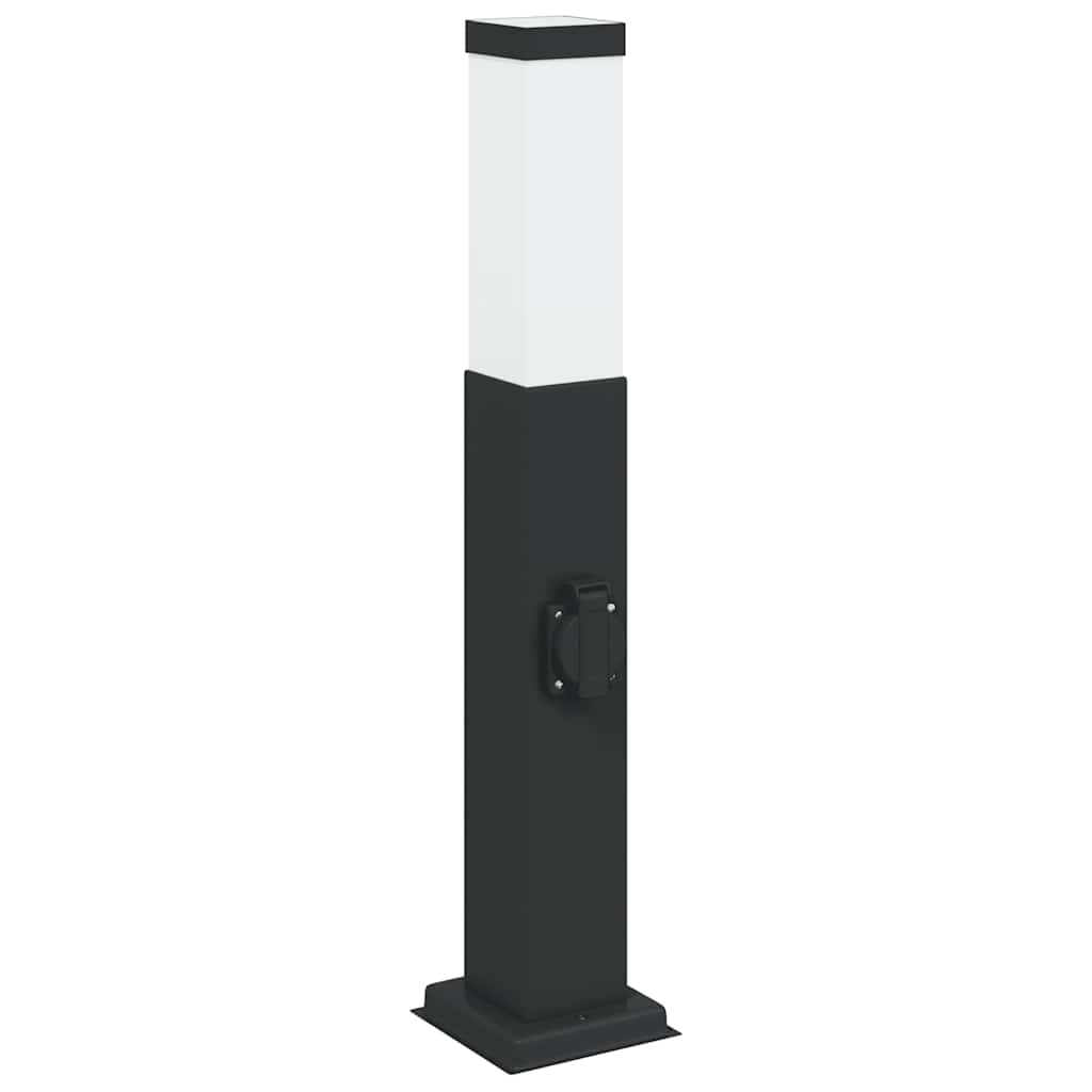 Bolderverlichting met stopcontact 3 stuks 50 cm Zwart IP44 is nu te koop bij PeponiXL, paradijselijk wonen!