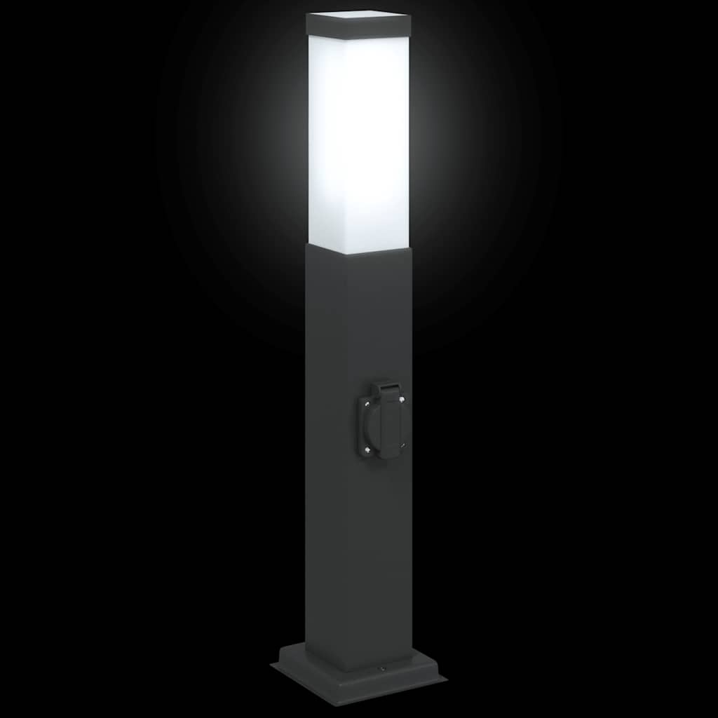Bolderverlichting met stopcontact 3 stuks 50 cm Zwart IP44 is nu te koop bij PeponiXL, paradijselijk wonen!