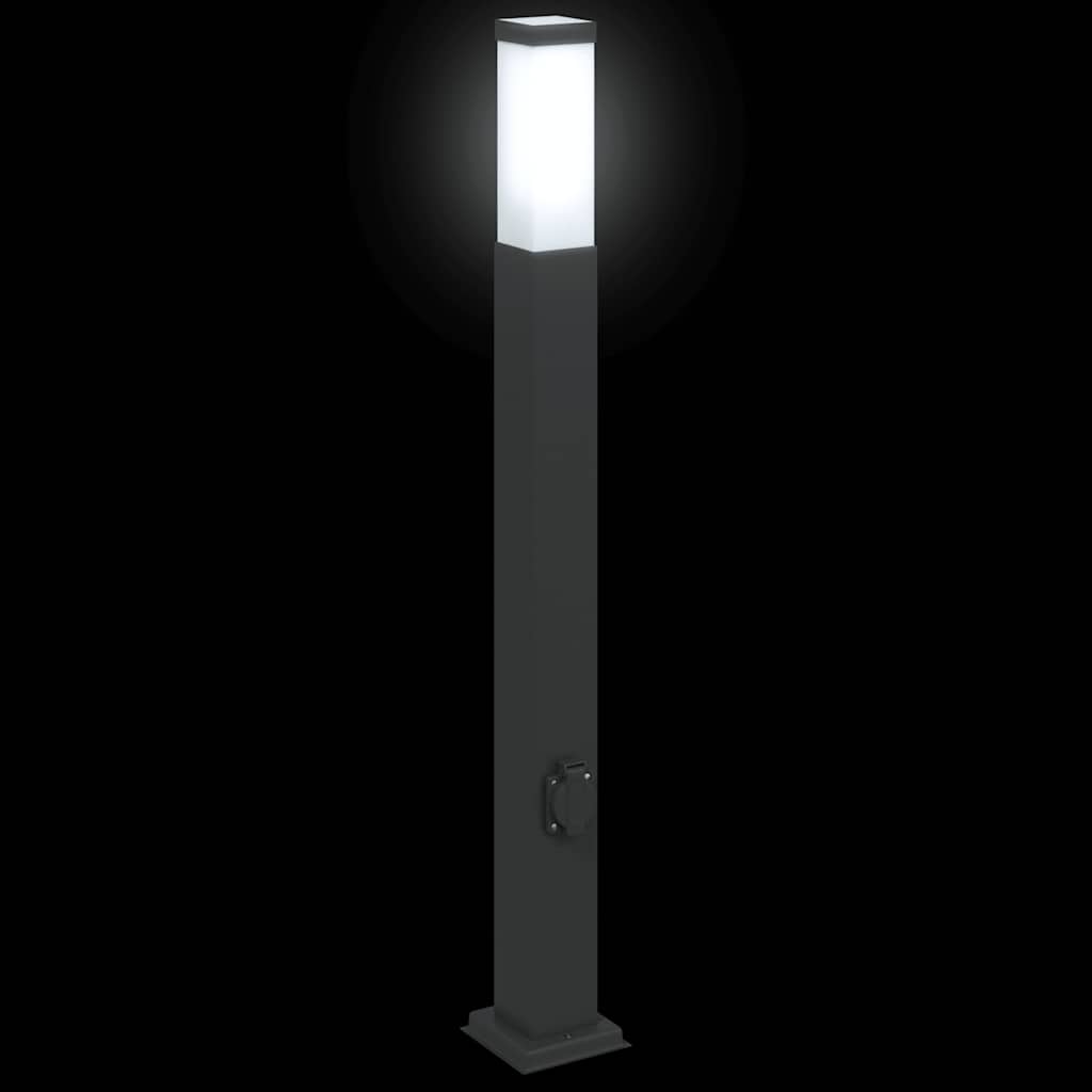 Bolderarmatuur met stopcontact 80 cm Zwart IP44 is nu te koop bij PeponiXL, paradijselijk wonen!