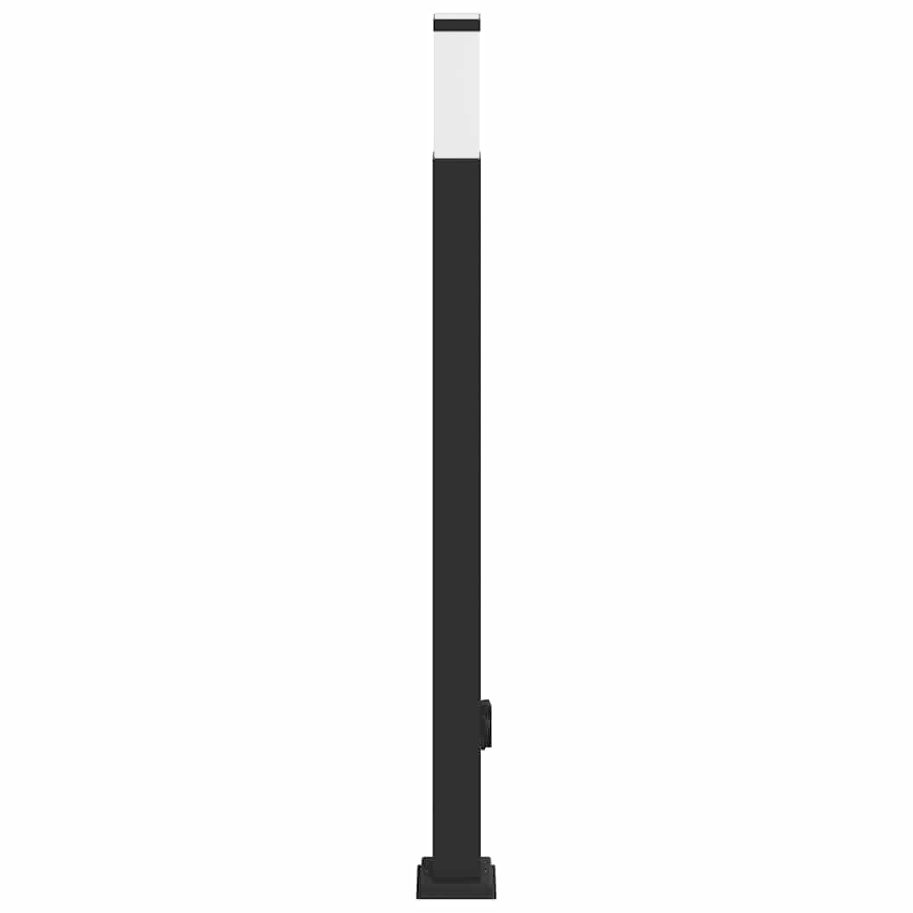 Bolderarmatuur met stopcontact 110 cm Zwart IP44 is nu te koop bij PeponiXL, paradijselijk wonen!