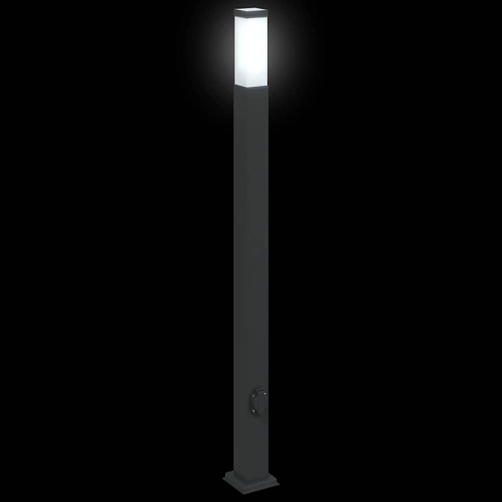 Bolderarmatuur met stopcontact 110 cm Zwart IP44 is nu te koop bij PeponiXL, paradijselijk wonen!