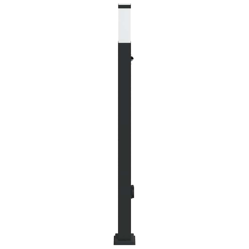 Bolderarmatuur met sensor en stopcontact 110 cm zwart IP44 is nu te koop bij PeponiXL, paradijselijk wonen!