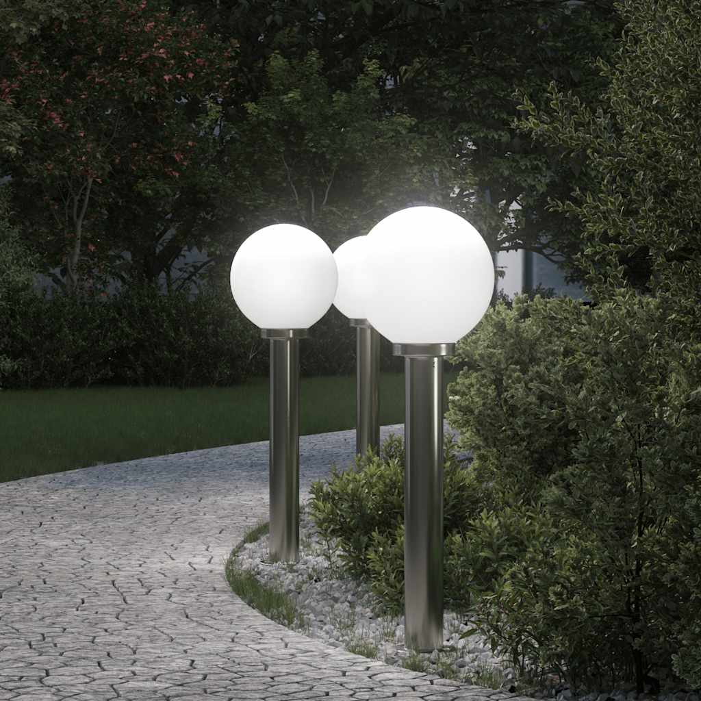 Bolderverlichting 3 stuks 80 cm RVS IP44 is nu te koop bij PeponiXL, paradijselijk wonen!