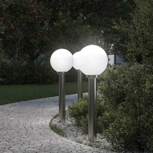 Bolderverlichting 3 stuks 80 cm RVS IP44 is nu te koop bij PeponiXL, paradijselijk wonen!