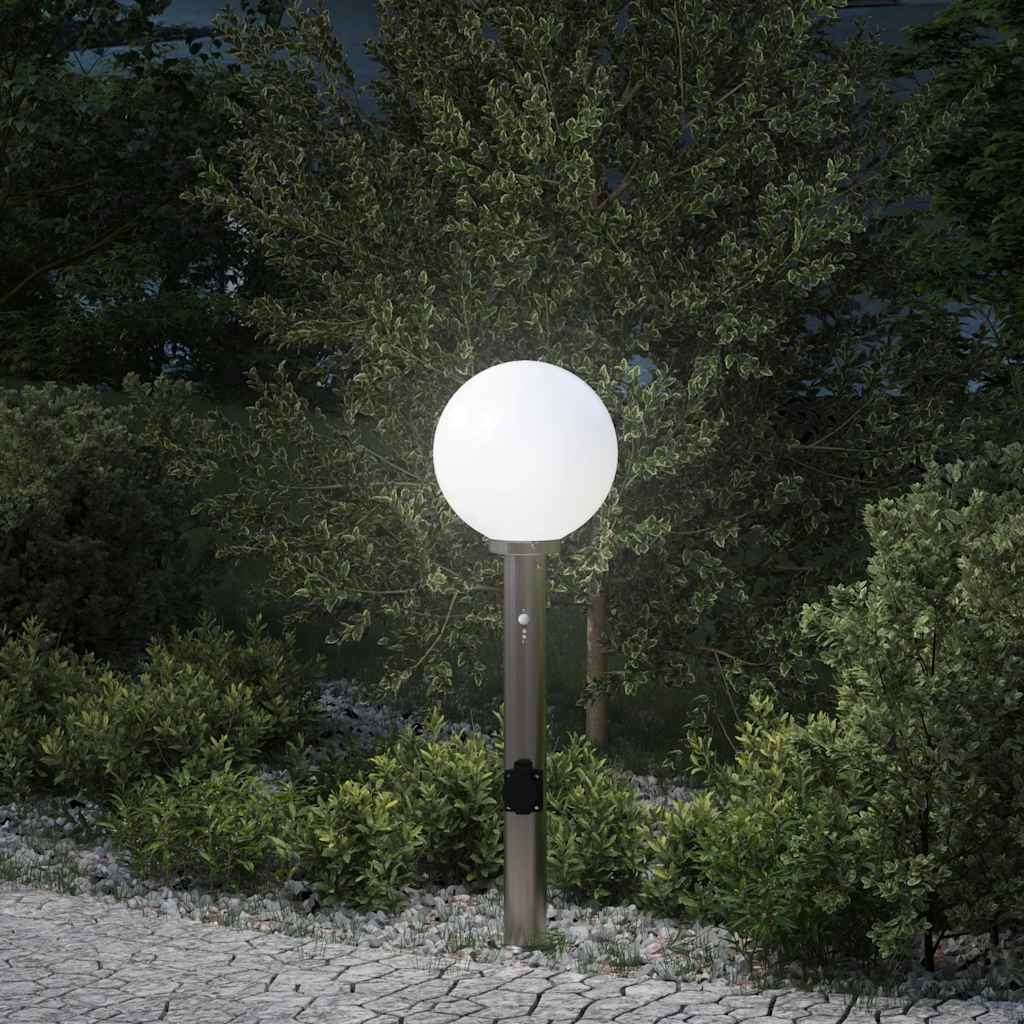Bolderarmatuur met sensor en stopcontact 80 cm roestvrij staal IP44 is nu te koop bij PeponiXL, paradijselijk wonen!