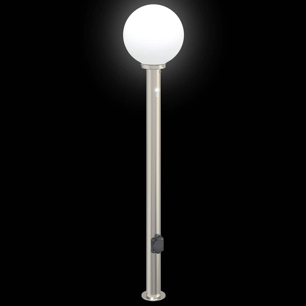 Bolderarmatuur met sensor en stopcontact 120 cm roestvrij staal IP44 is nu te koop bij PeponiXL, paradijselijk wonen!