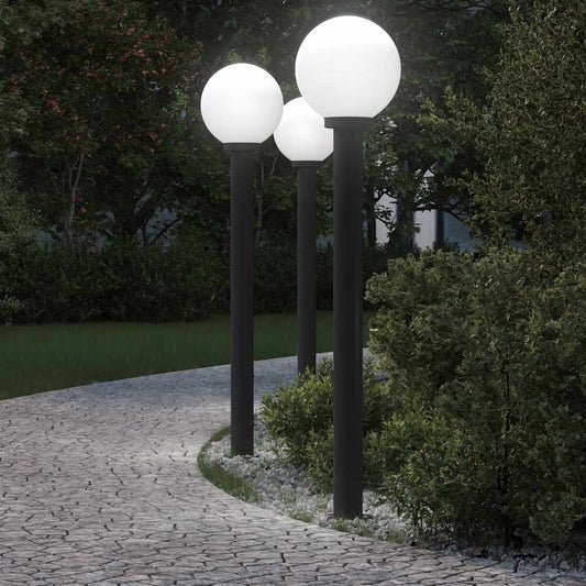 Bolderverlichting 3 stuks 120 cm Zwart IP44 is nu te koop bij PeponiXL, paradijselijk wonen!
