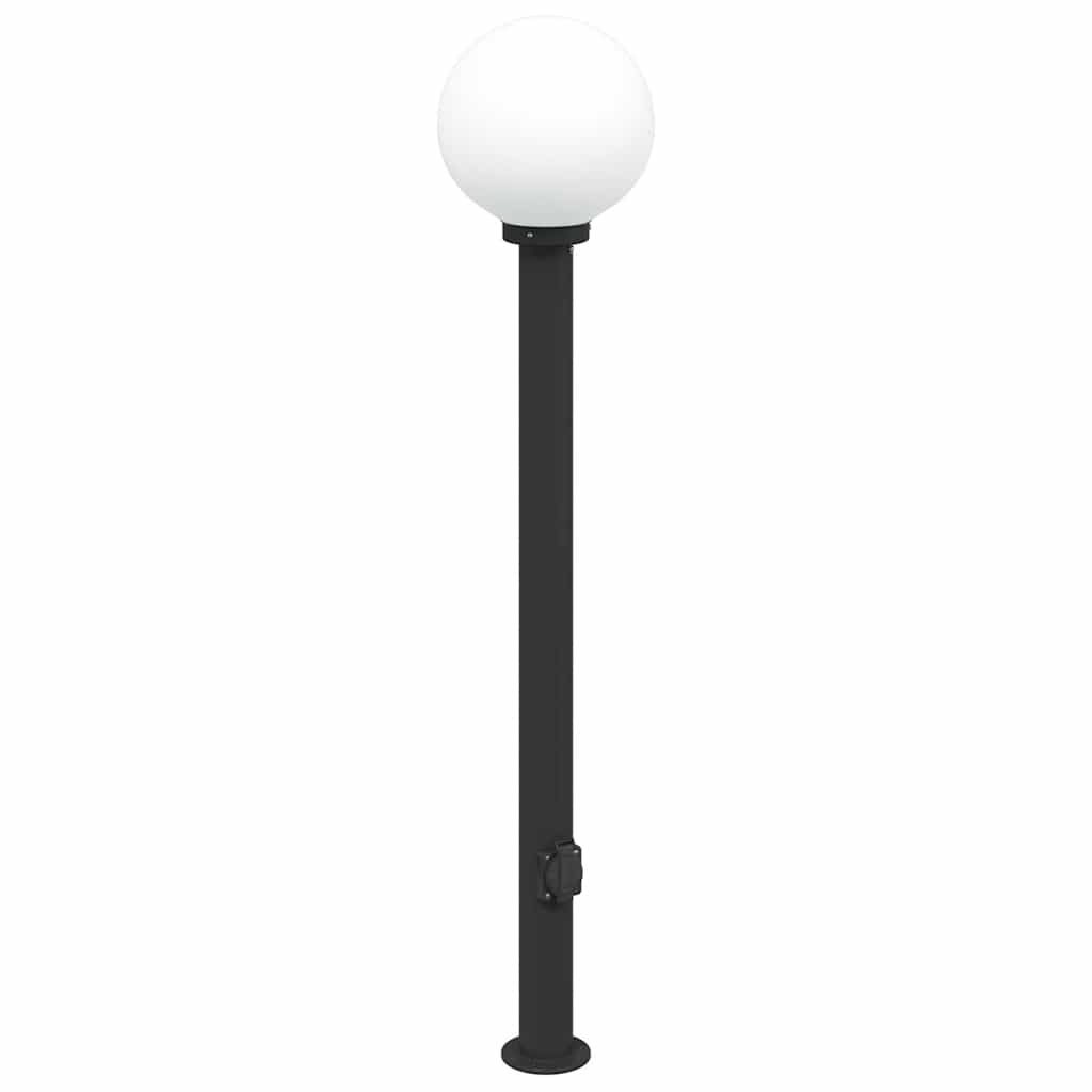 Bolderverlichting met stopcontact 3 stuks 120 cm Zwart IP44 is nu te koop bij PeponiXL, paradijselijk wonen!