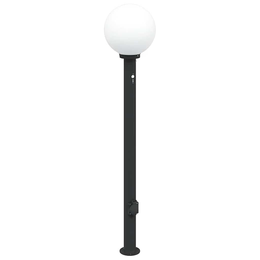 Bolderarmatuur met sensor en stopcontact 120 cm zwart IP44 is nu te koop bij PeponiXL, paradijselijk wonen!