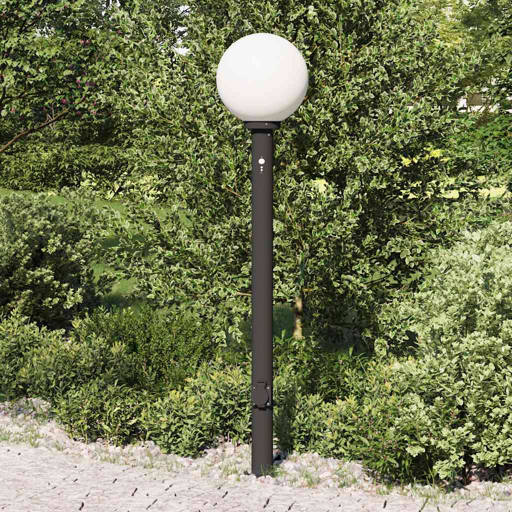 Bolderarmatuur met sensor en stopcontact 120 cm zwart IP44 is nu te koop bij PeponiXL, paradijselijk wonen!