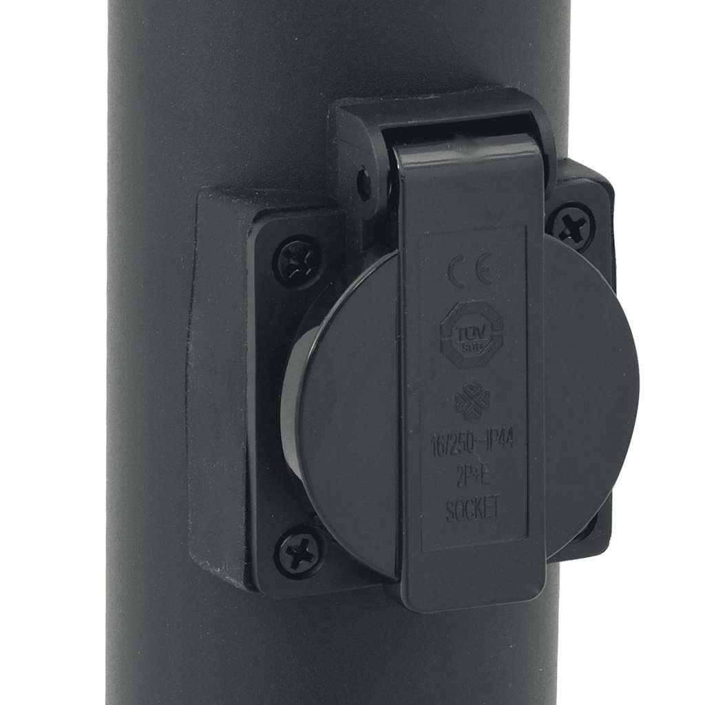 Bolderverlichting met sensor en stopcontact 3 stuks 120 cm zwart IP44 is nu te koop bij PeponiXL, paradijselijk wonen!