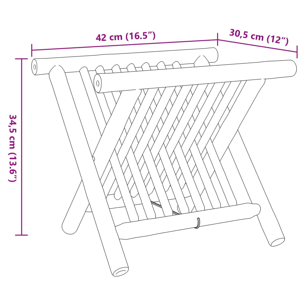Tijdschriftenrek 42x30,5x34,5 cm bamboe is nu te koop bij PeponiXL, paradijselijk wonen!