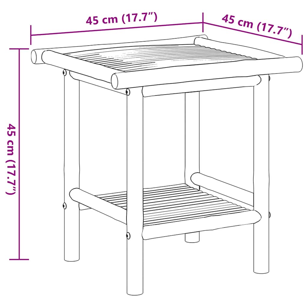 Salontafel 45x45x45 cm bamboe is nu te koop bij PeponiXL, paradijselijk wonen!