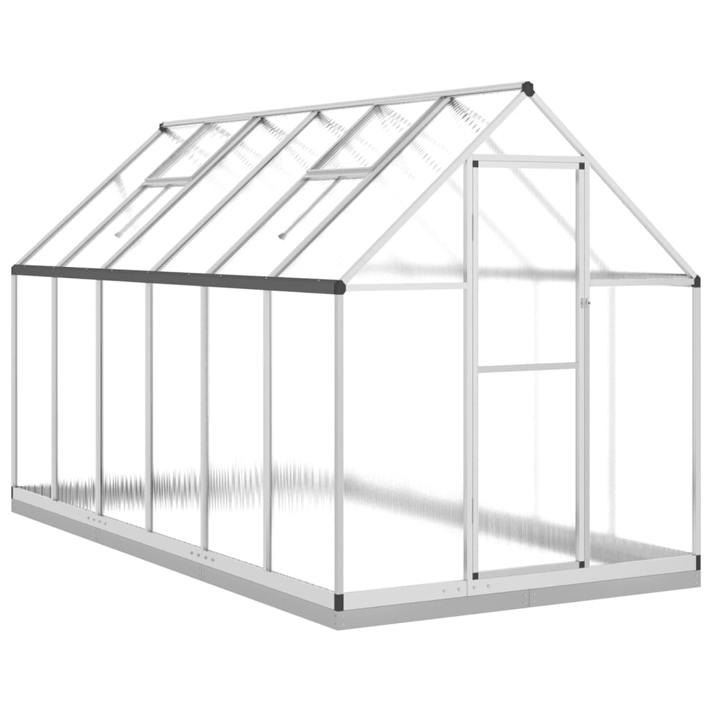 Tuinkas met basisframe 334x169x202 cm aluminium zilverkleurig is nu te koop bij PeponiXL, paradijselijk wonen!