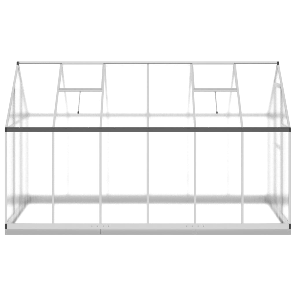 Tuinkas met basisframe 334x169x202 cm aluminium zilverkleurig is nu te koop bij PeponiXL, paradijselijk wonen!