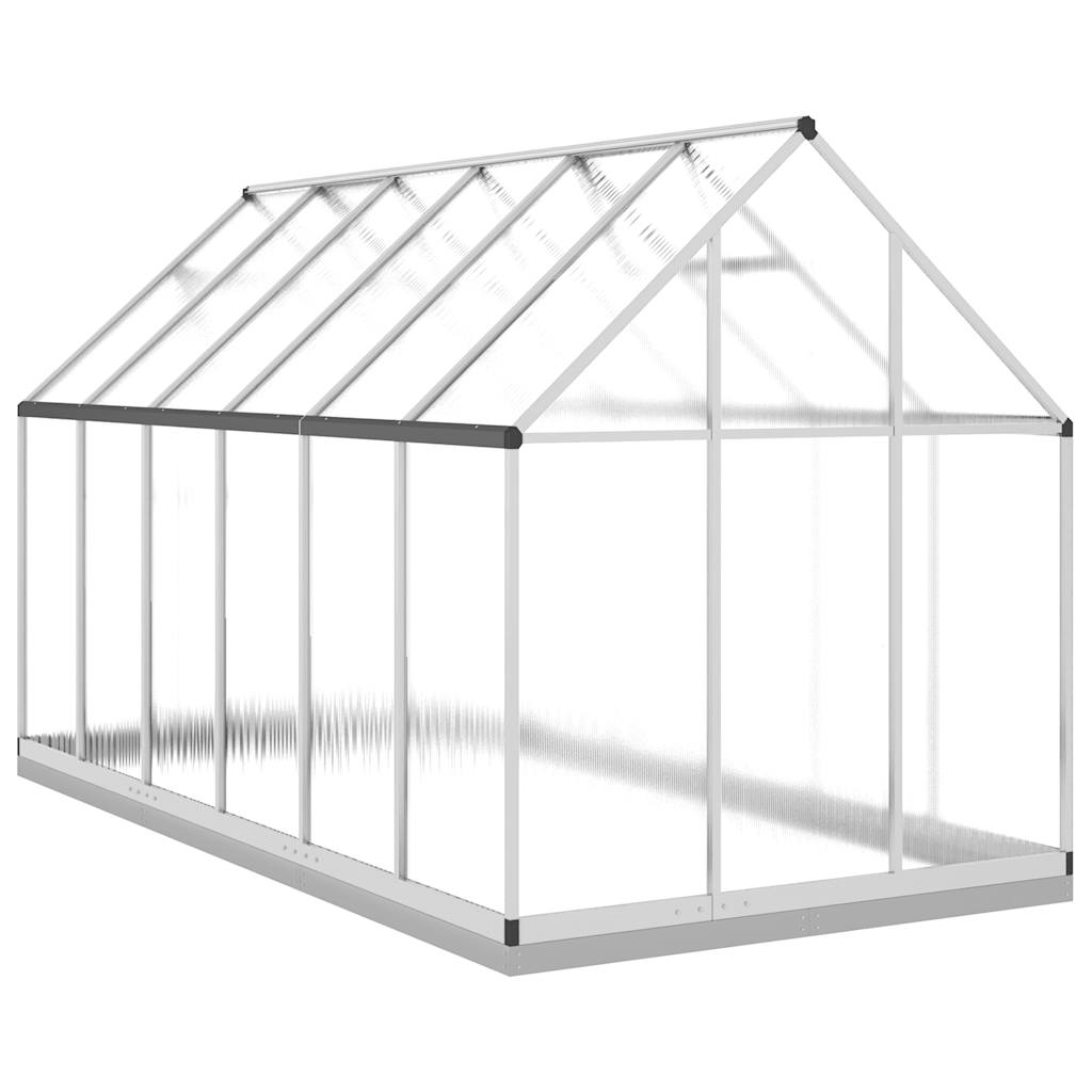 Tuinkas met basisframe 334x169x202 cm aluminium zilverkleurig is nu te koop bij PeponiXL, paradijselijk wonen!