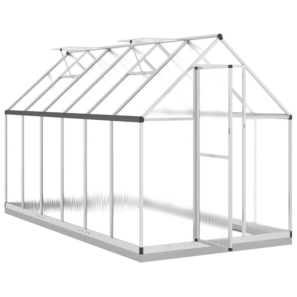 Tuinkas met basisframe 334x169x202 cm aluminium zilverkleurig is nu te koop bij PeponiXL, paradijselijk wonen!