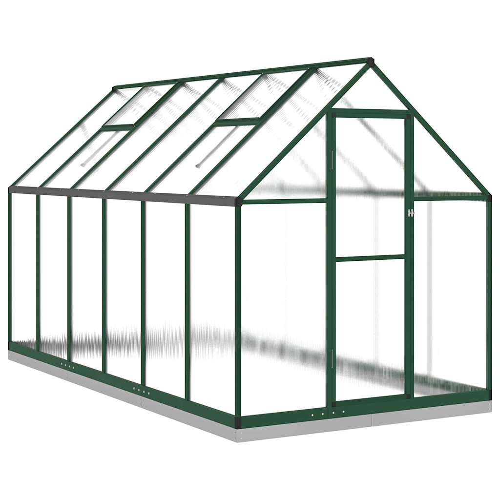Tuinkas met basisframe 334x169x202 cm aluminium groen is nu te koop bij PeponiXL, paradijselijk wonen!