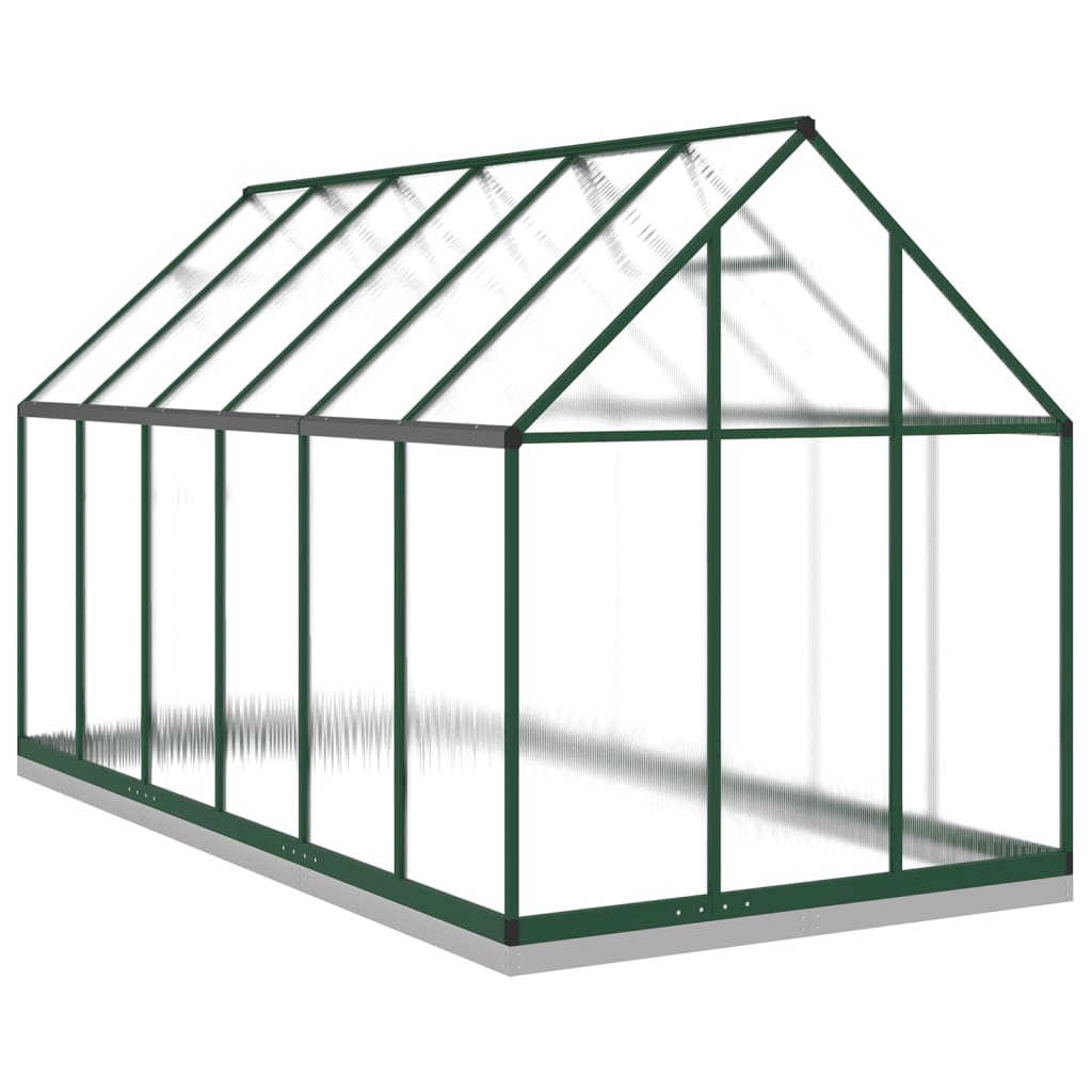 Tuinkas met basisframe 334x169x202 cm aluminium groen is nu te koop bij PeponiXL, paradijselijk wonen!