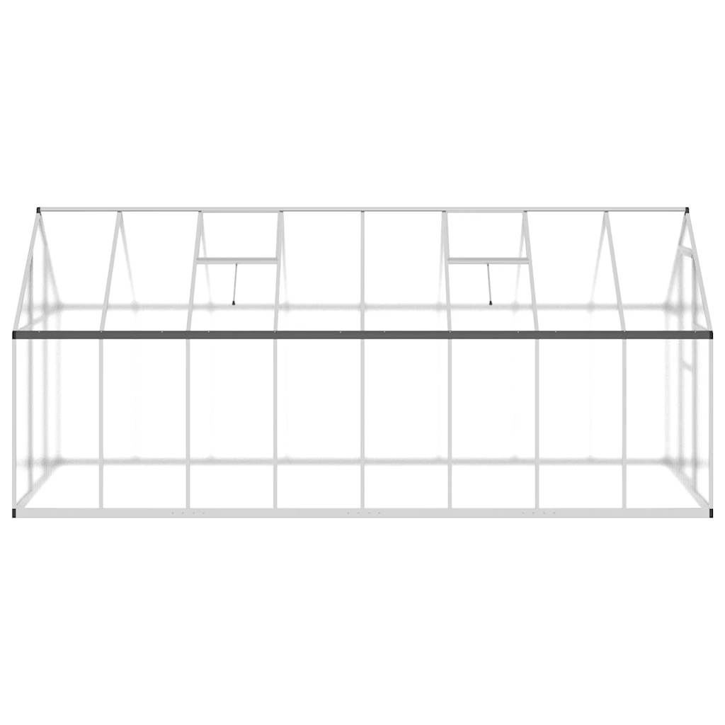 Tuinkas met basisframe 445x169x195 cm aluminium zilverkleurig is nu te koop bij PeponiXL, paradijselijk wonen!