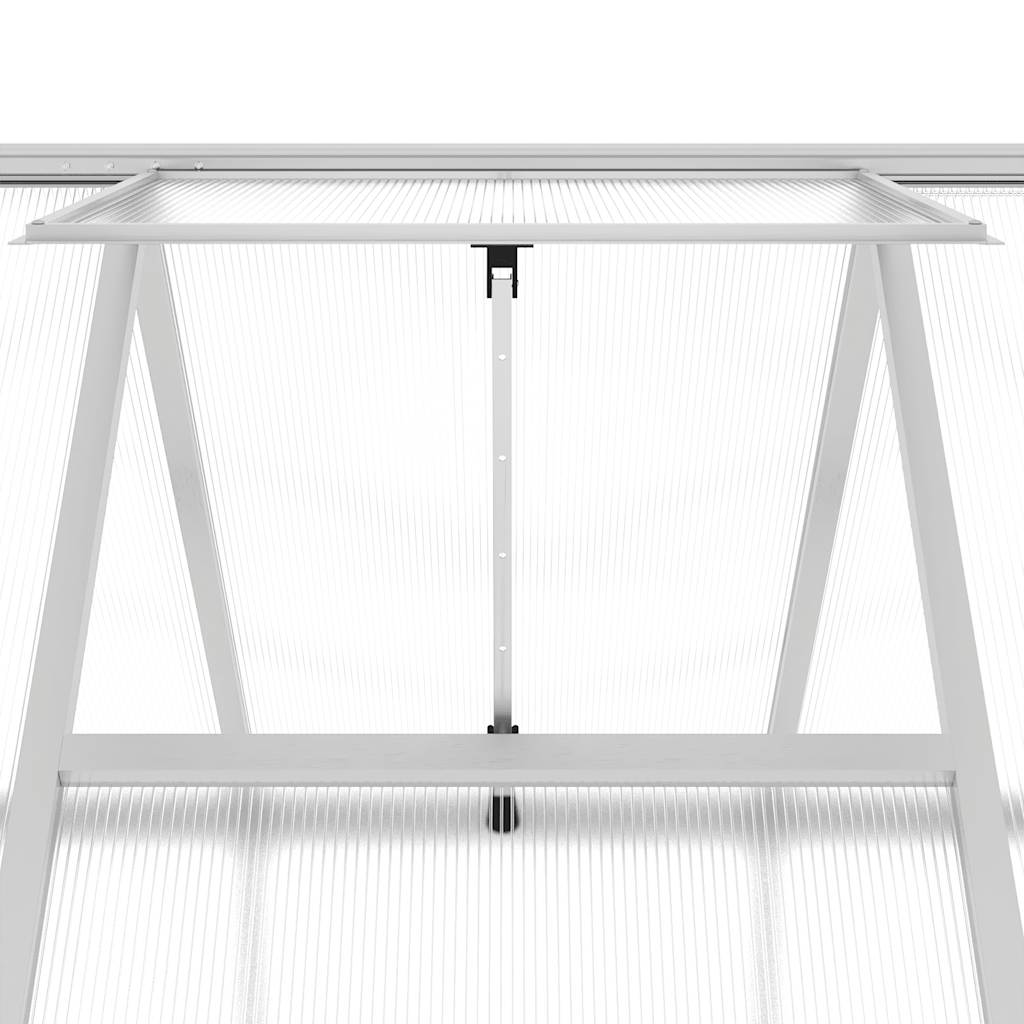 Tuinkas met basisframe 445x169x195 cm aluminium zilverkleurig is nu te koop bij PeponiXL, paradijselijk wonen!