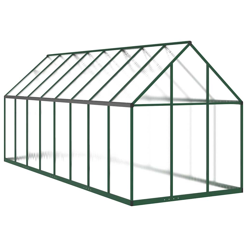 Tuinkas met basisframe 445x169x195 cm aluminium groen is nu te koop bij PeponiXL, paradijselijk wonen!
