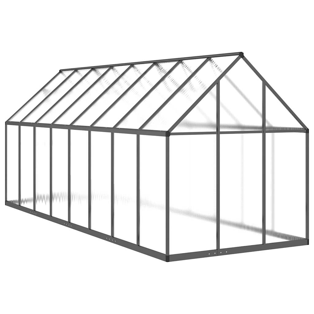 Tuinkas met basisframe 445x169x195 cm aluminium antracietkleur is nu te koop bij PeponiXL, paradijselijk wonen!