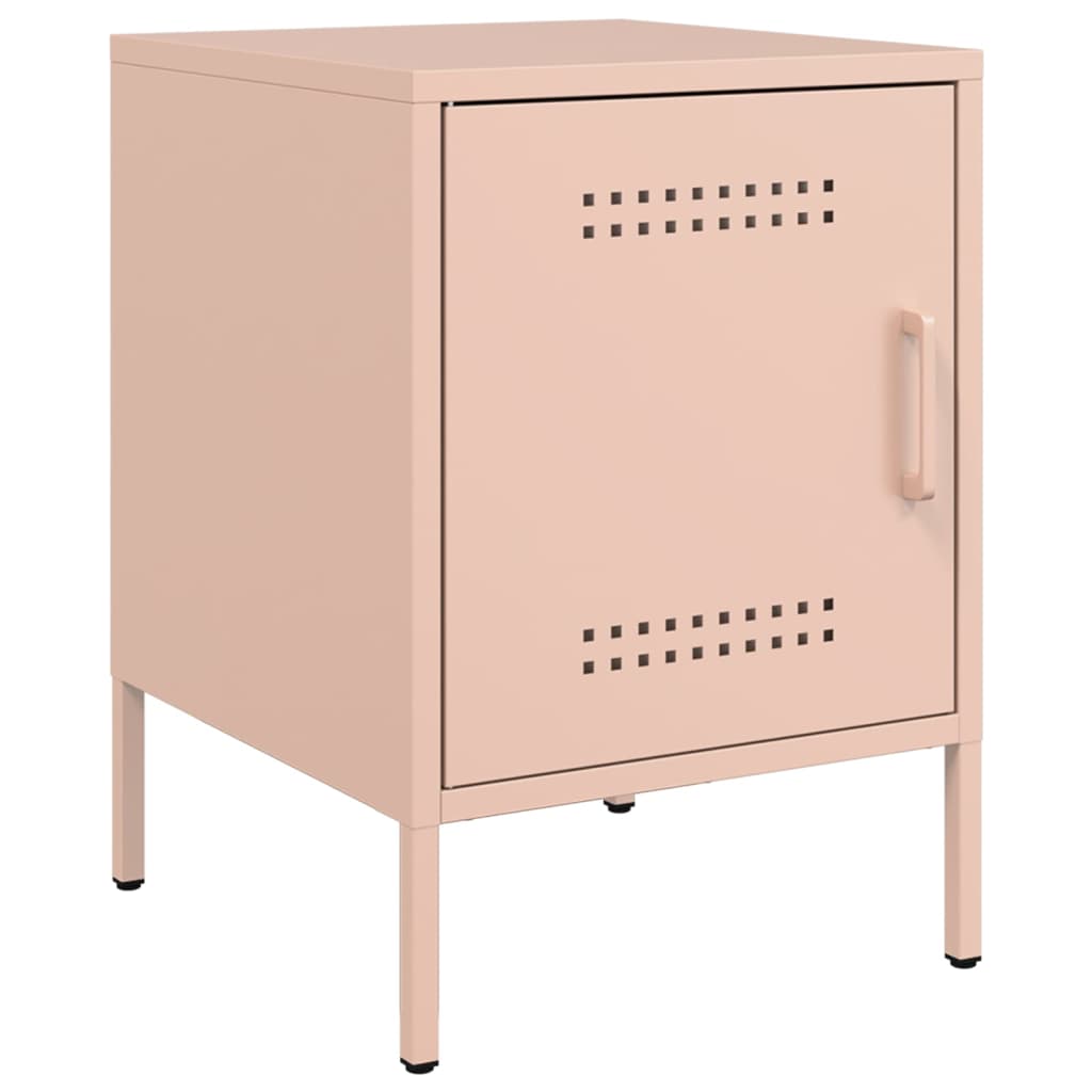 Nachtkastjes 2 st 36x39x50,5 cm staal roze is nu te koop bij PeponiXL, paradijselijk wonen!