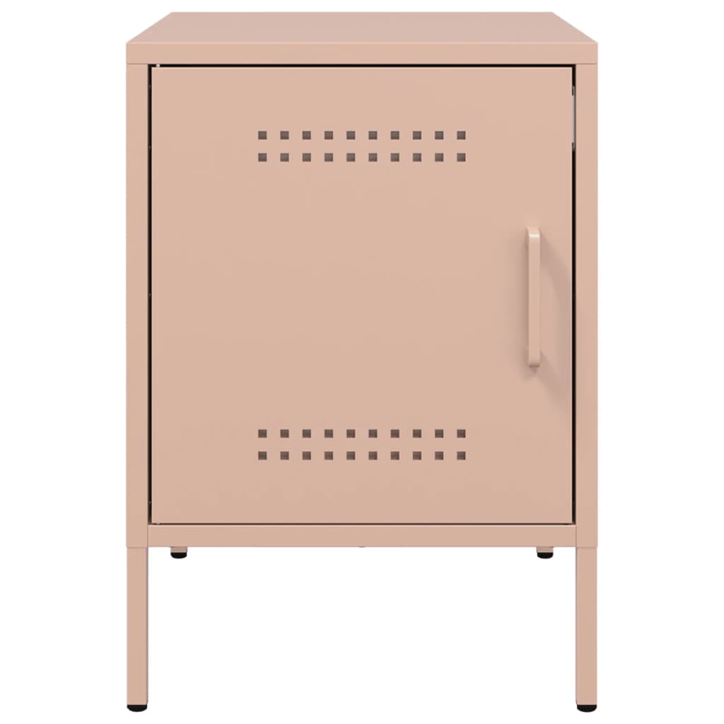 Nachtkastjes 2 st 36x39x50,5 cm staal roze is nu te koop bij PeponiXL, paradijselijk wonen!