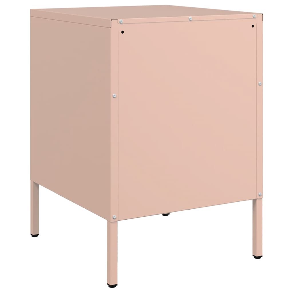 Nachtkastjes 2 st 36x39x50,5 cm staal roze is nu te koop bij PeponiXL, paradijselijk wonen!